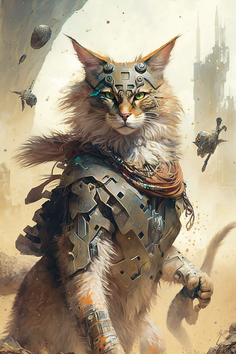 a cat wearing a garment