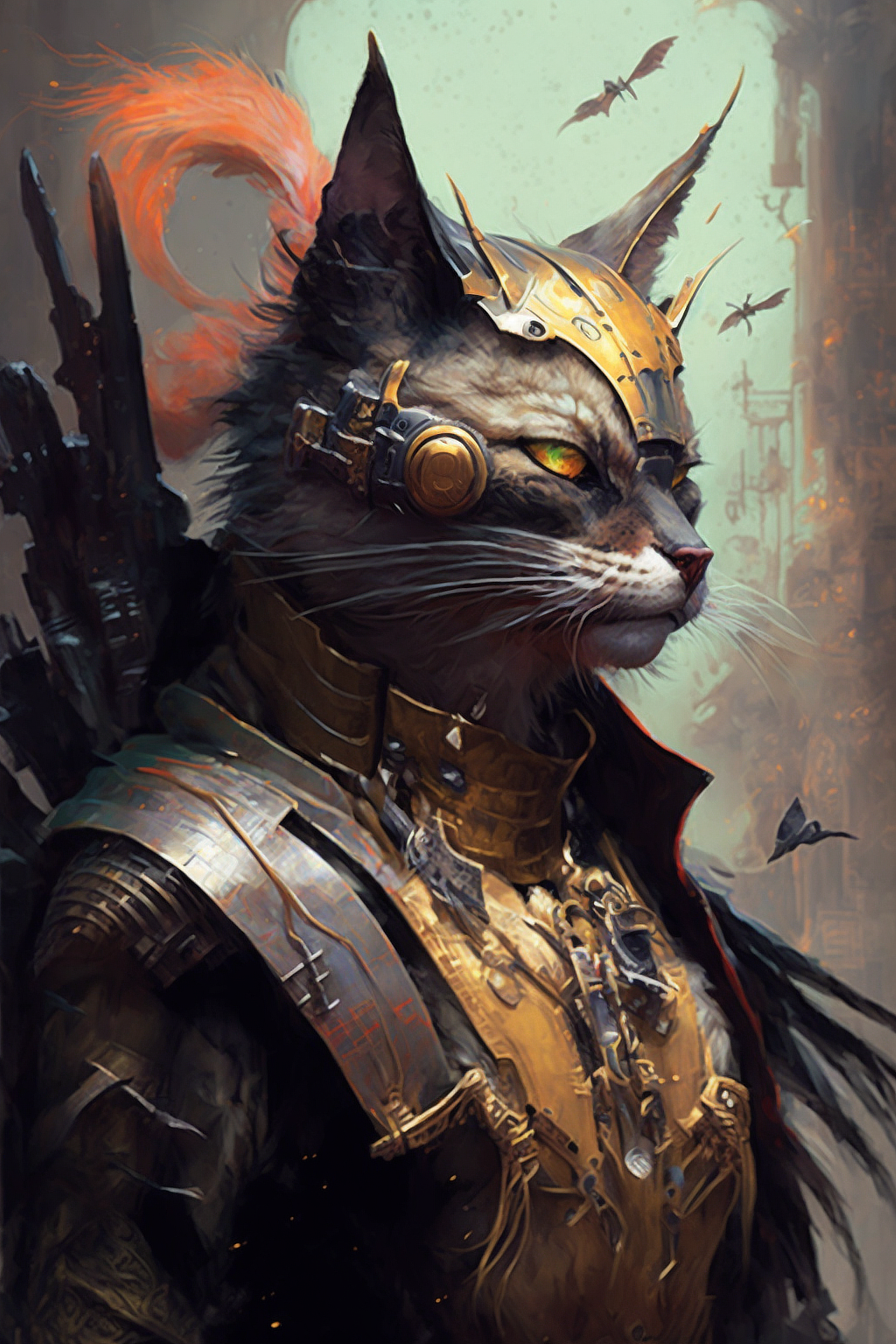 a cat wearing a garment