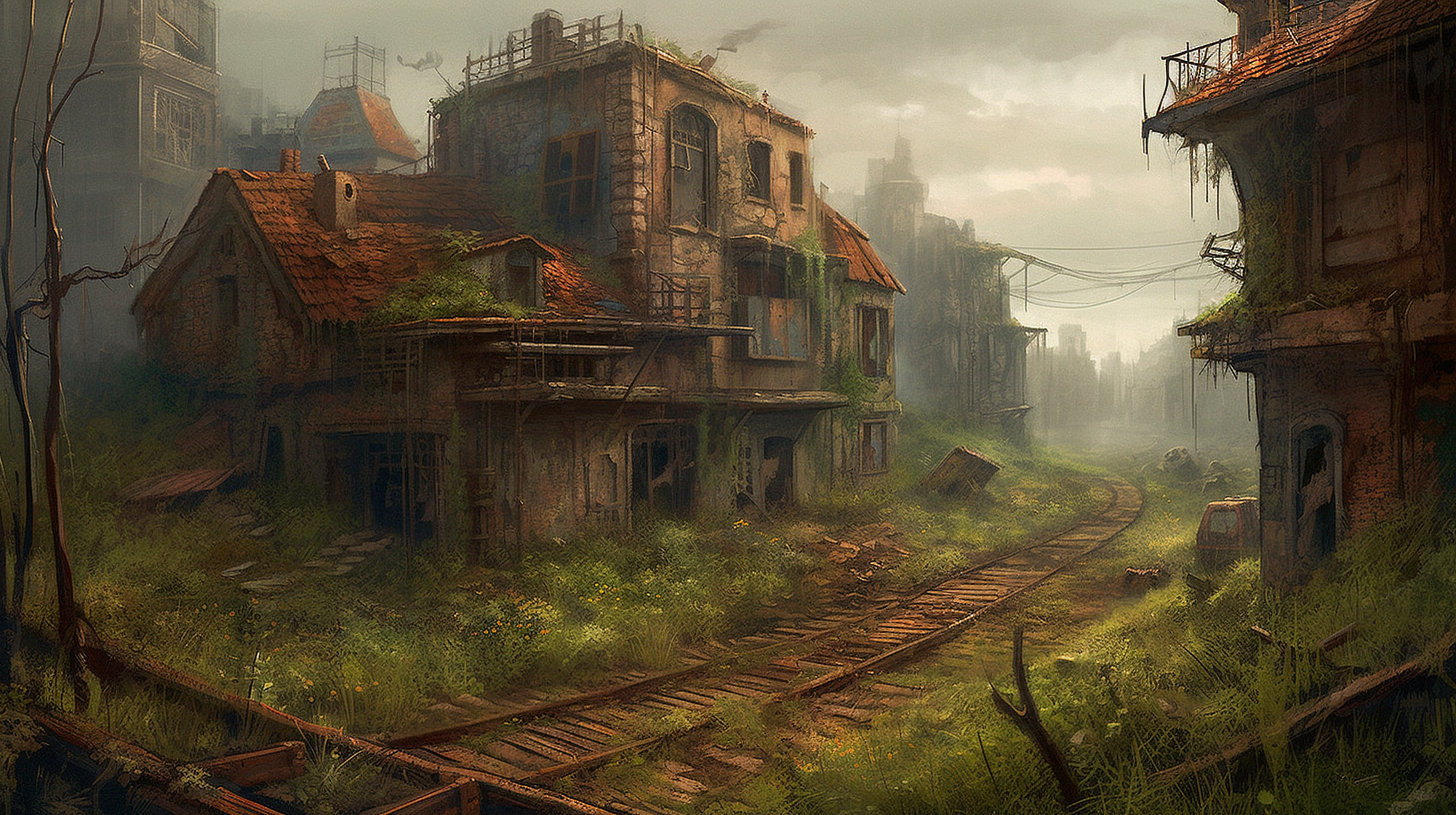 a building with plants growing on it