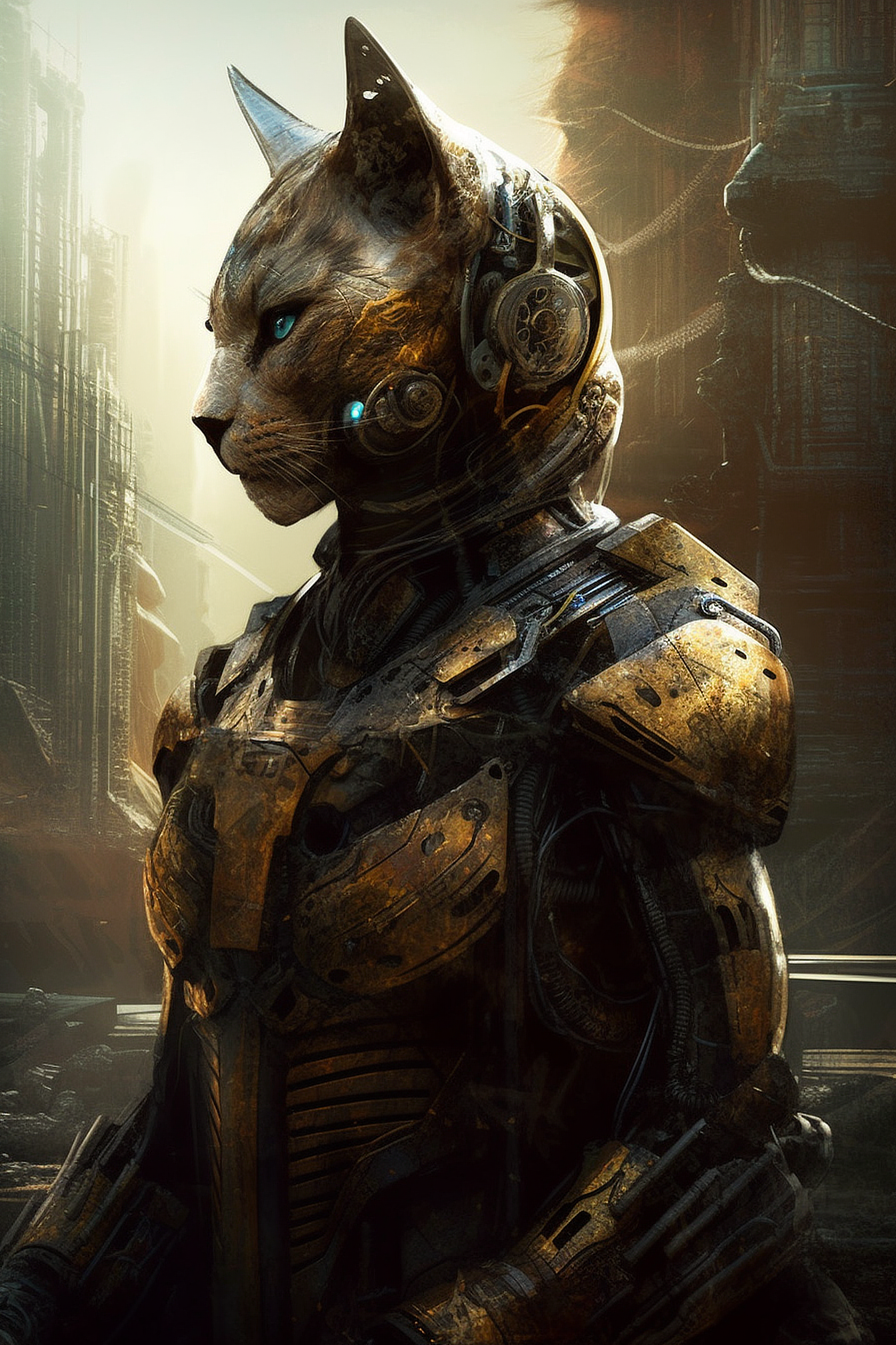 a person wearing a robot suit