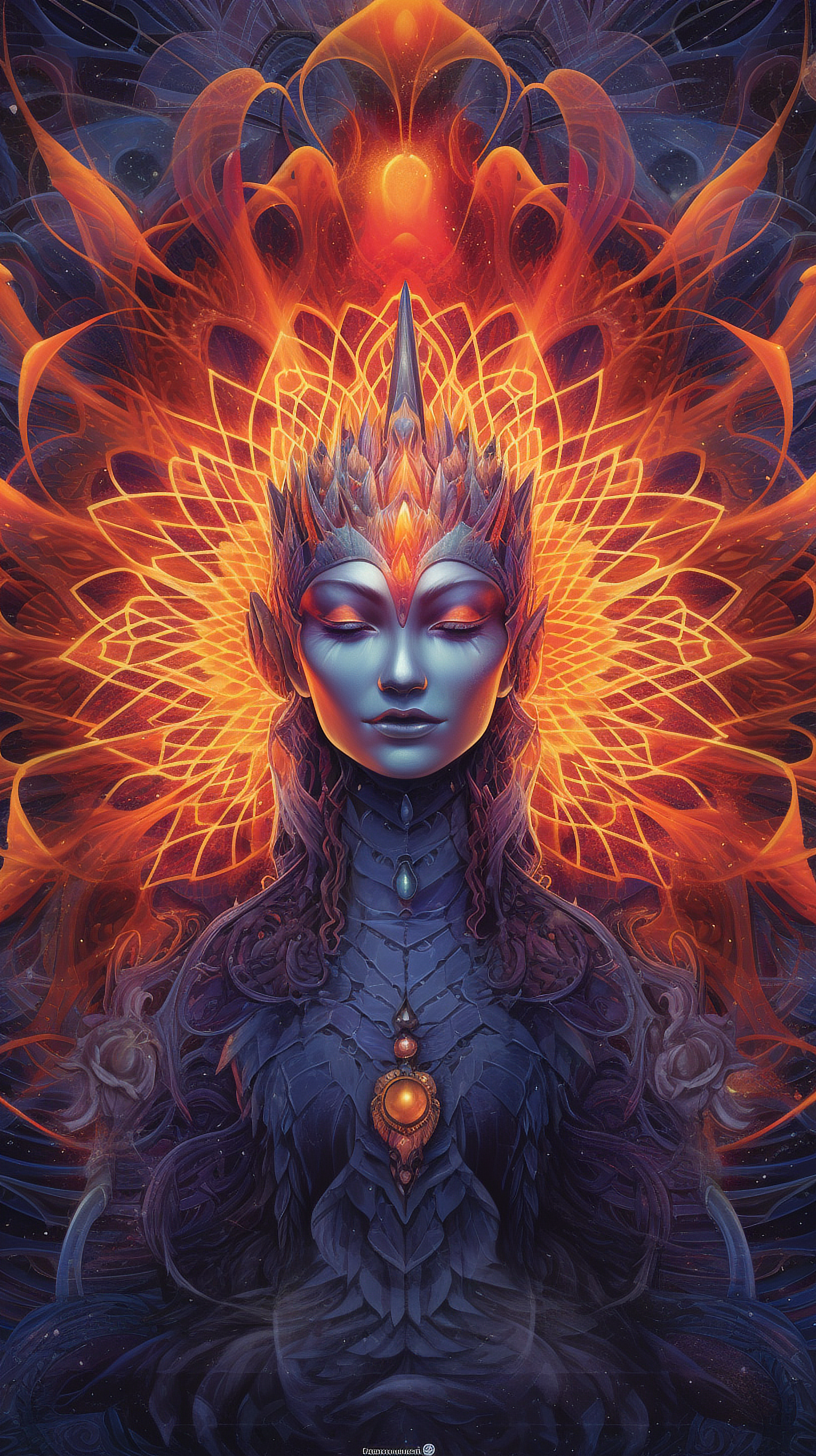 a woman with a large ornate crown