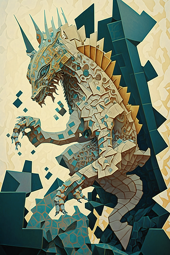 a cartoon of a dragon