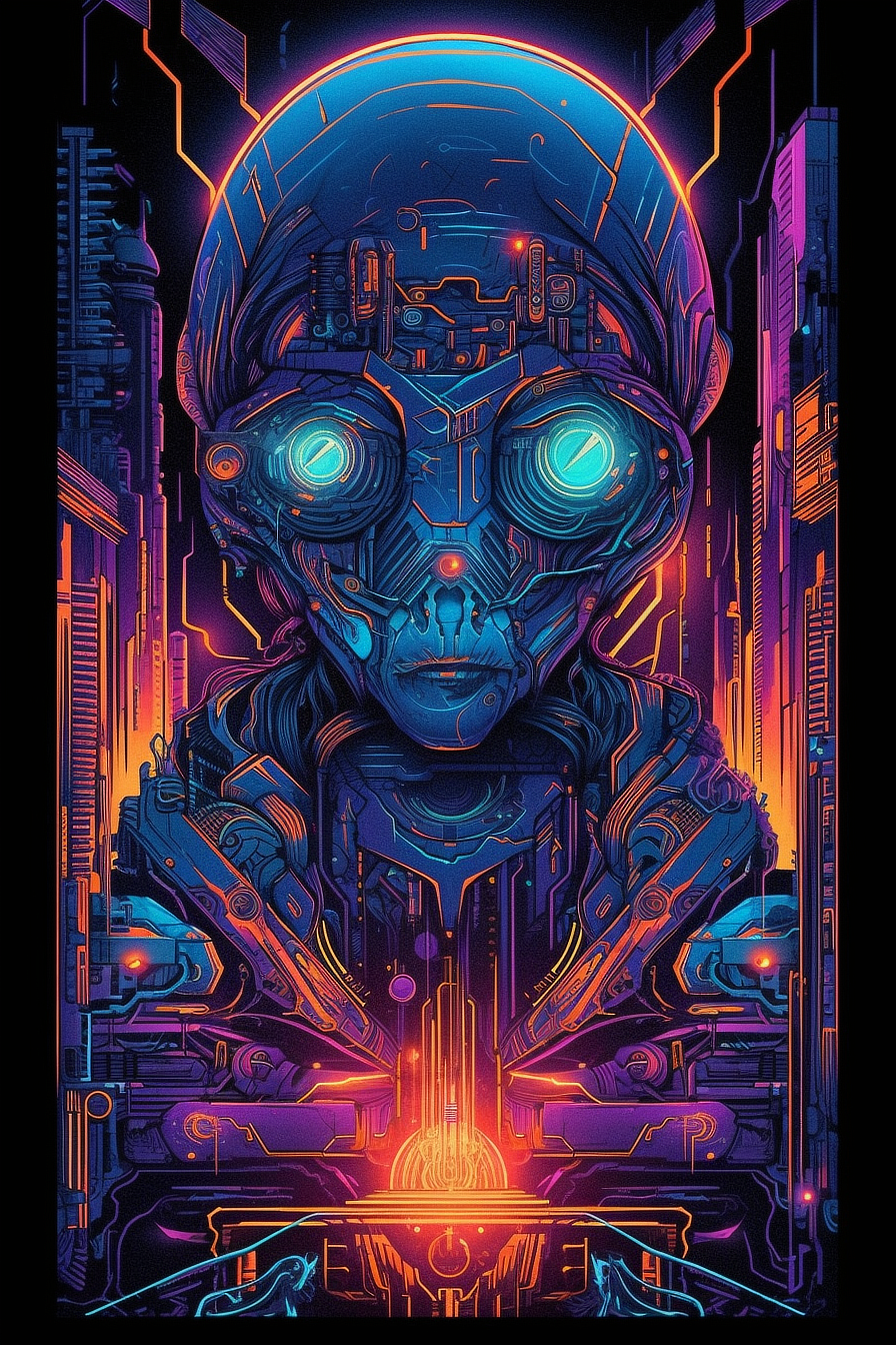 a poster of a robot