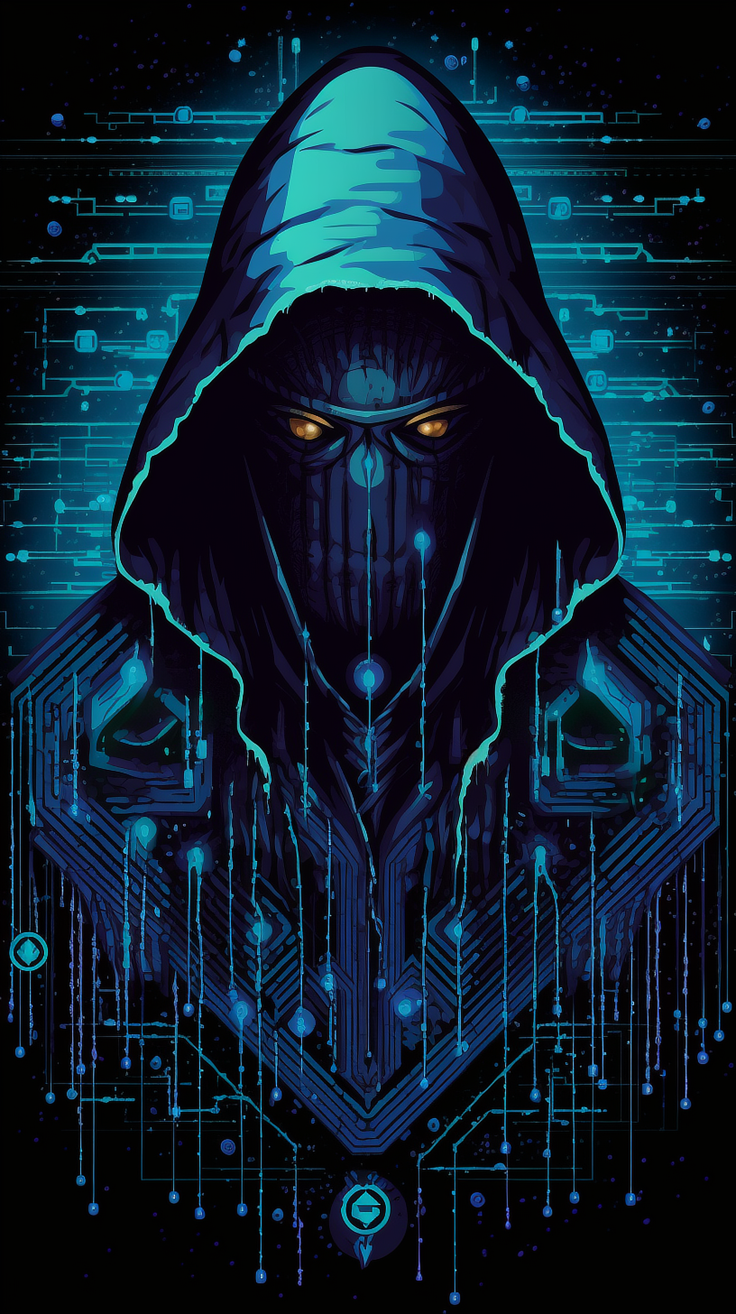 a digital art of a person in a hoodie