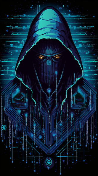 a digital art of a person in a hoodie