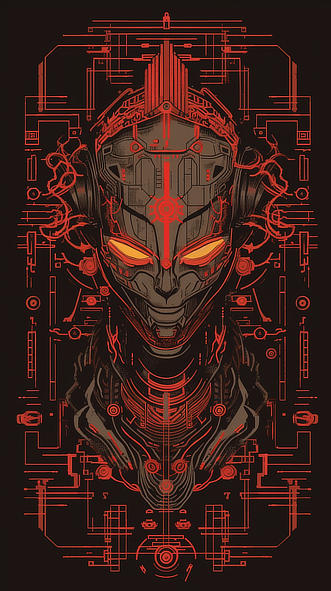 a digital art of a robot