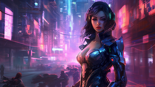 a woman wearing a garment and headphones