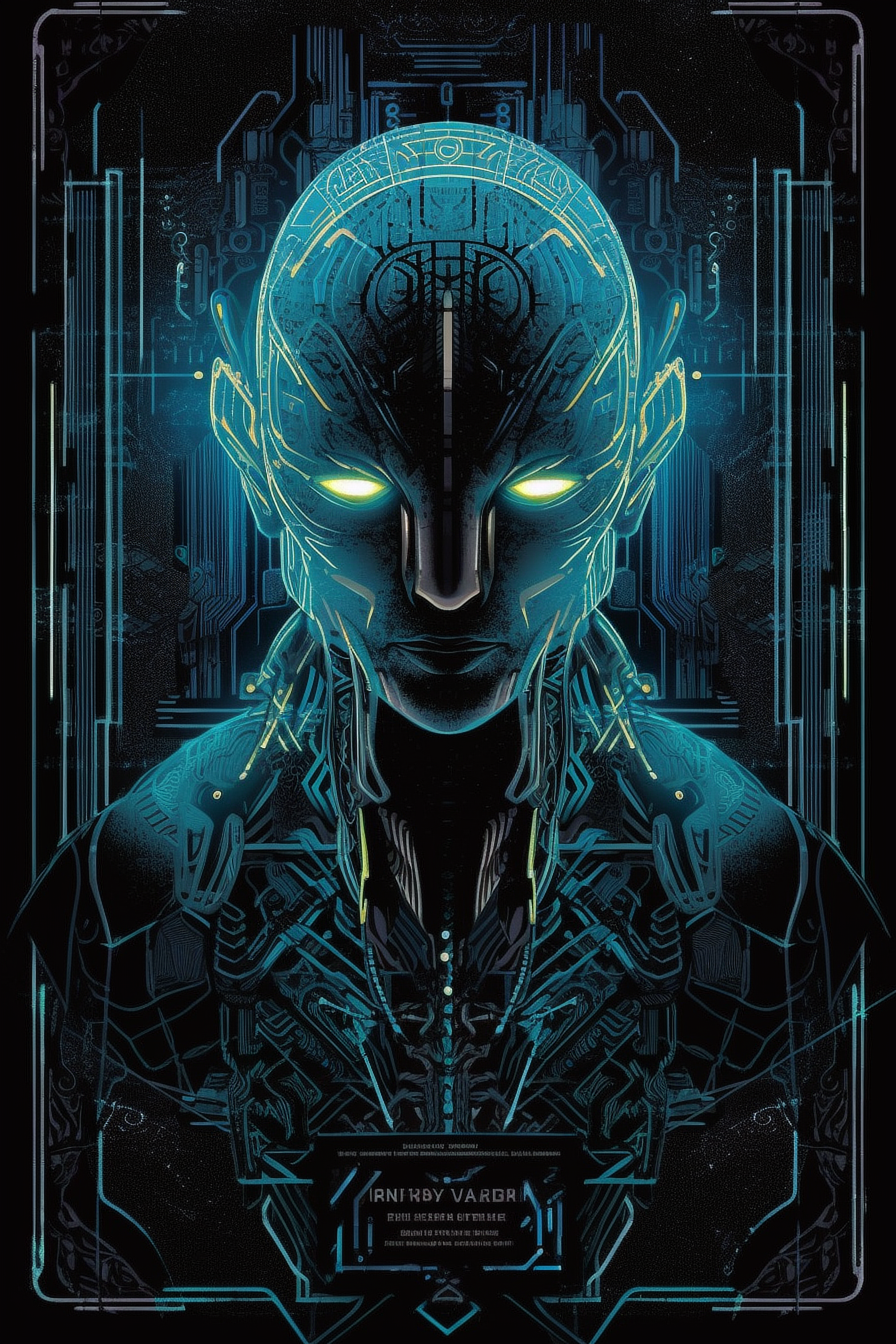 a man with glowing eyes