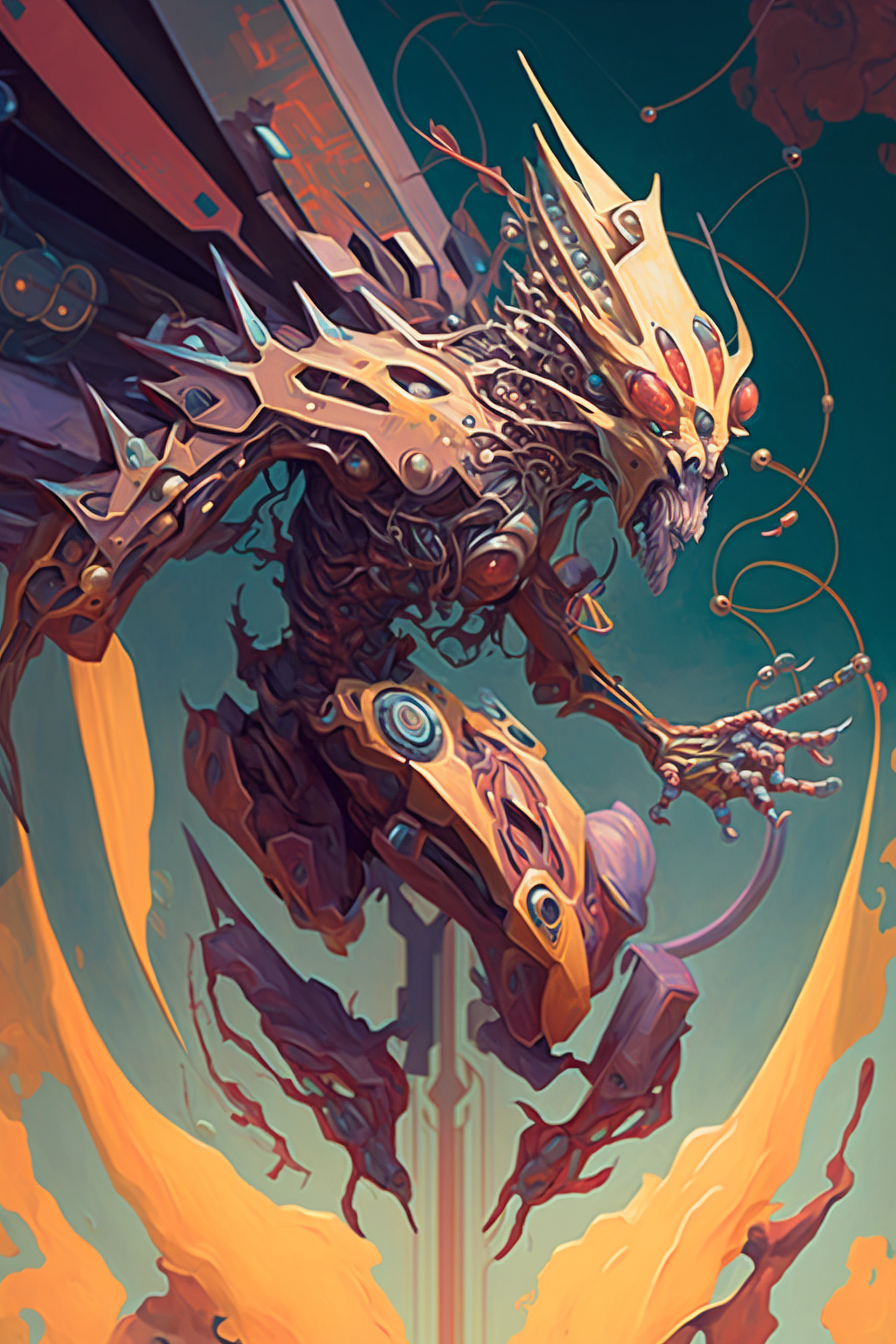 a digital art of a monster