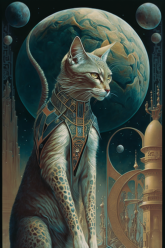 a cat wearing a garment