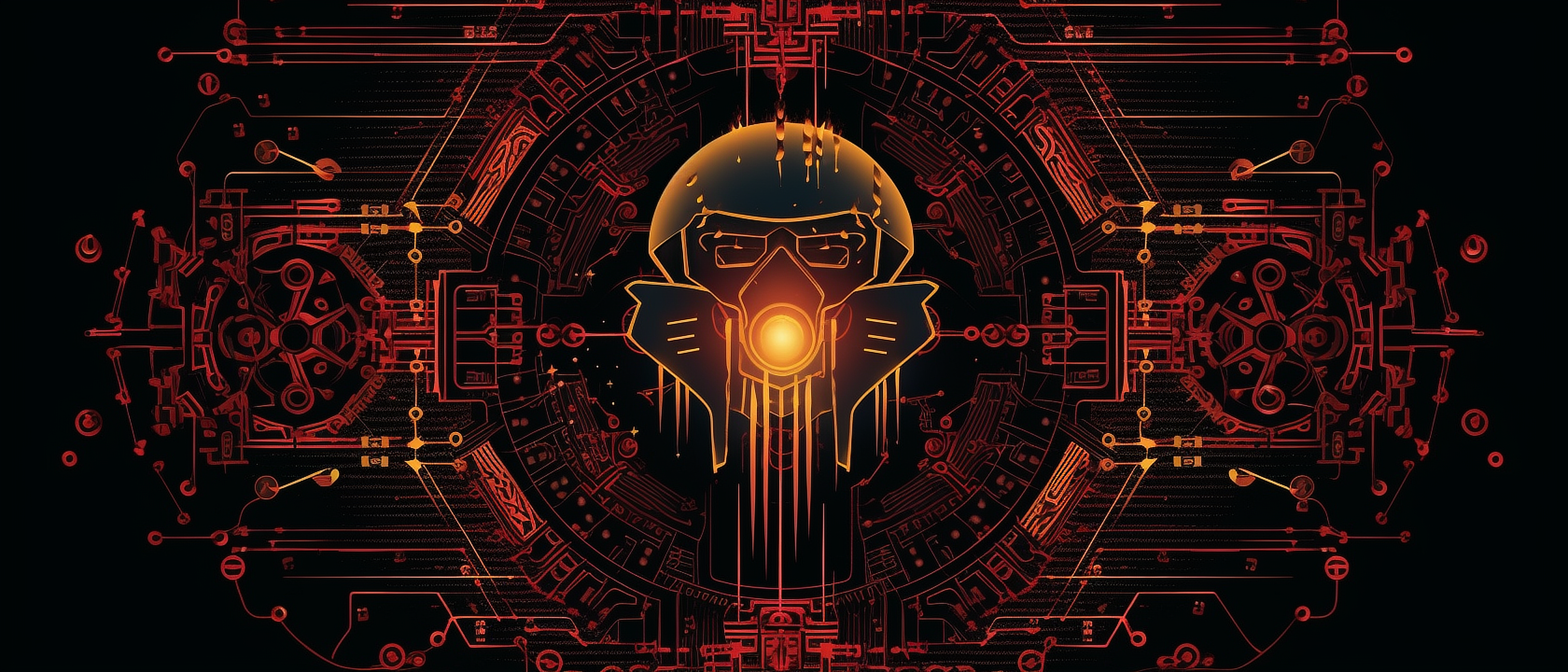 a digital art of a mask