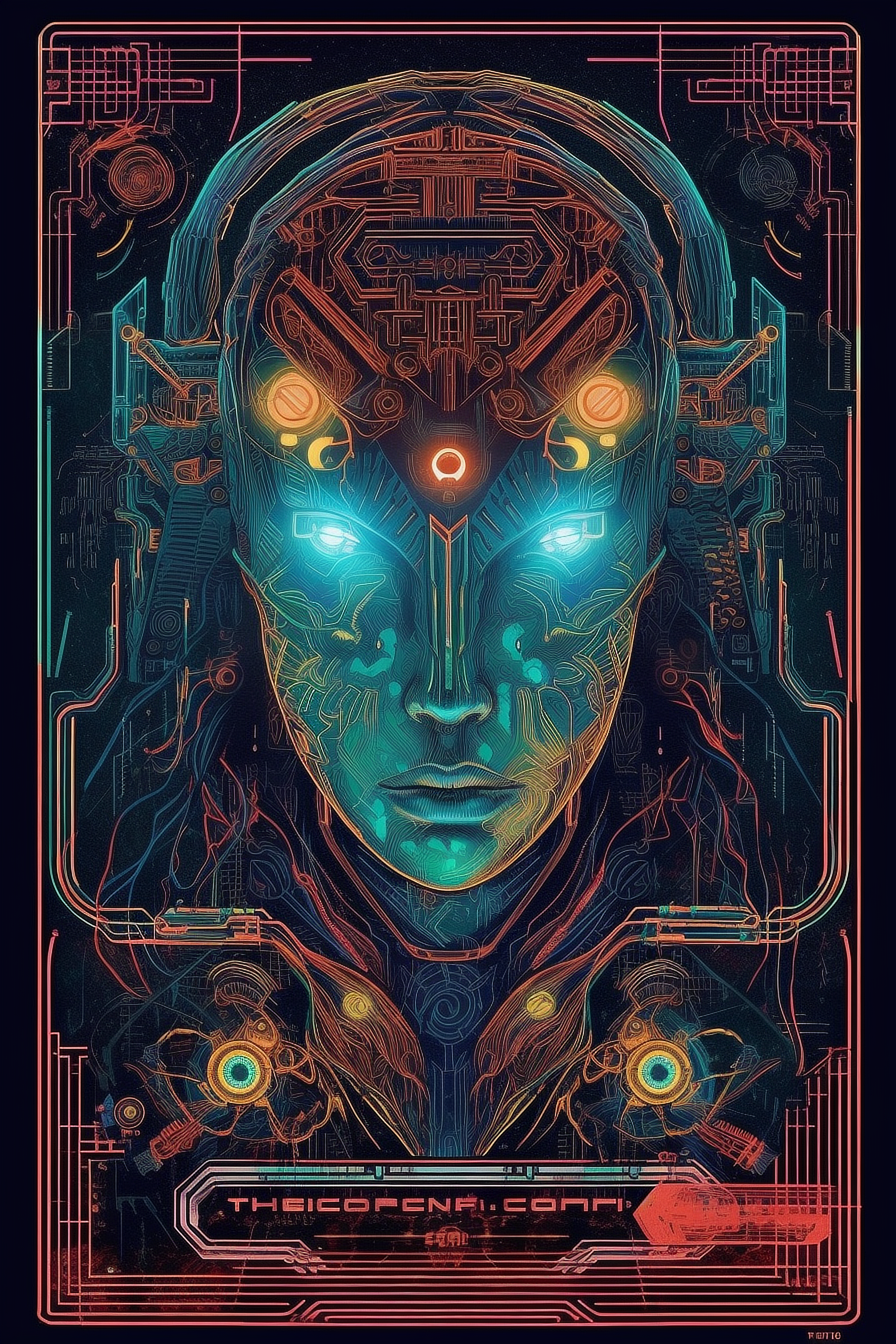 a digital art of a robot