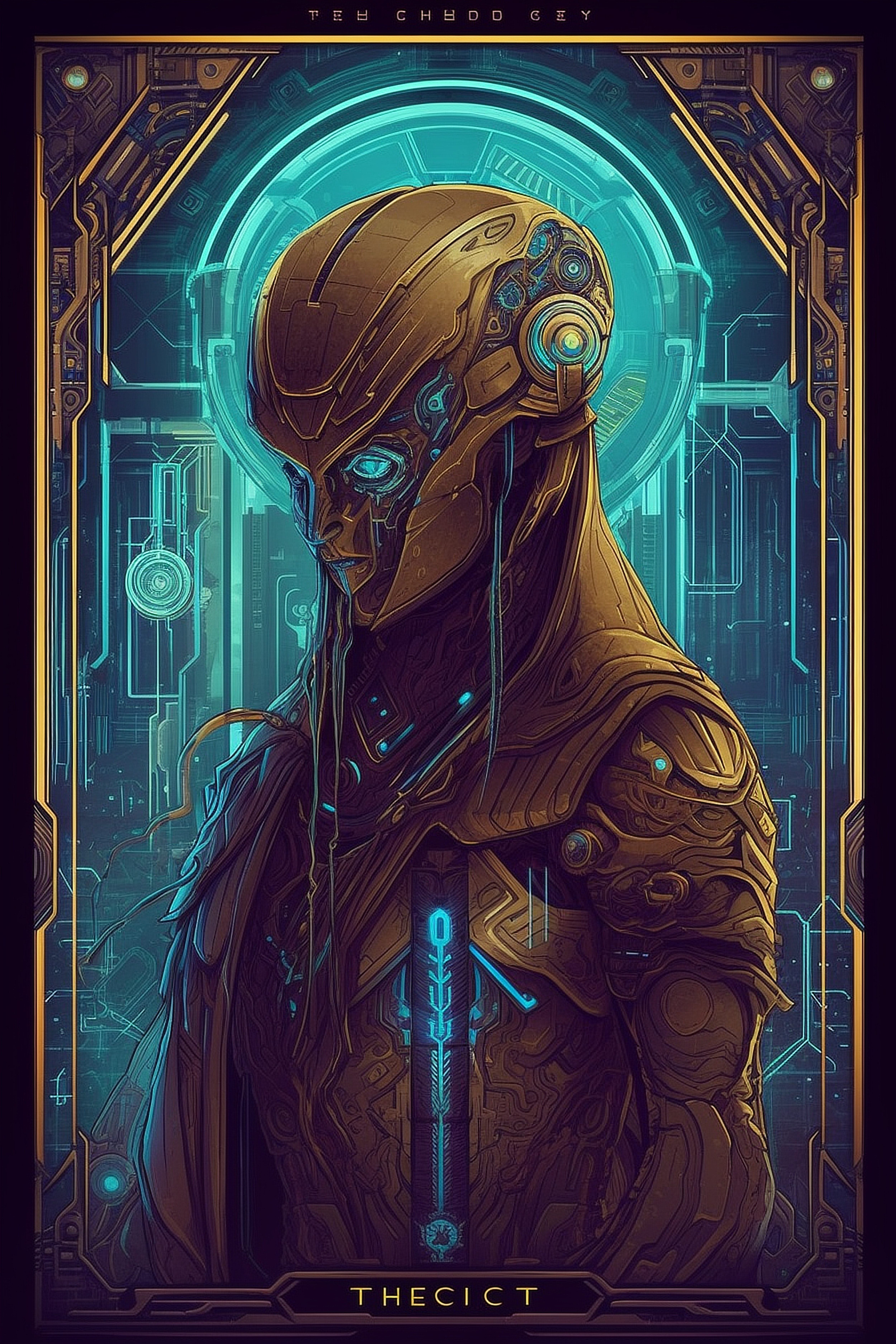 a digital art of a robot