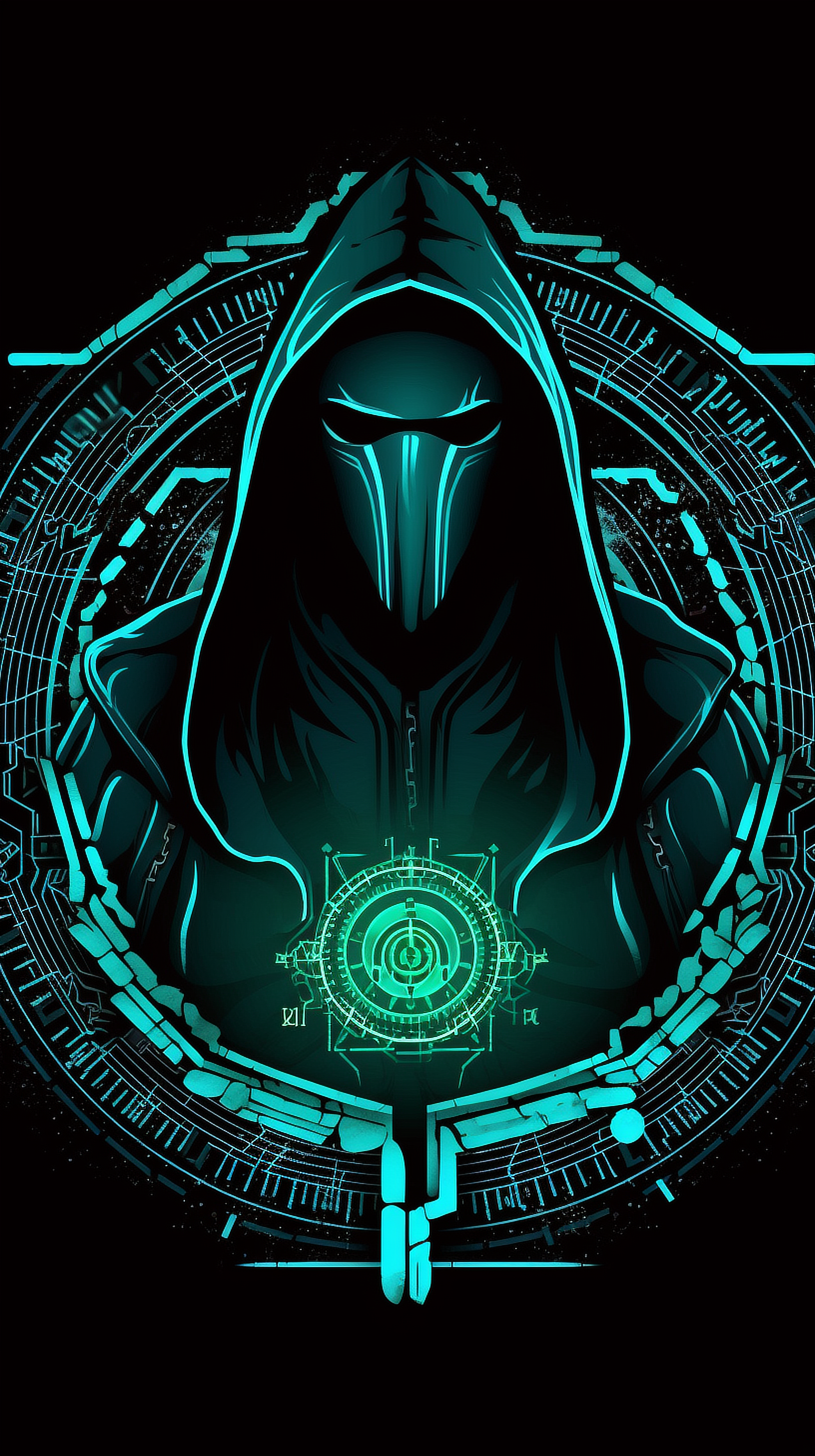 a digital art of a person in a hoodie