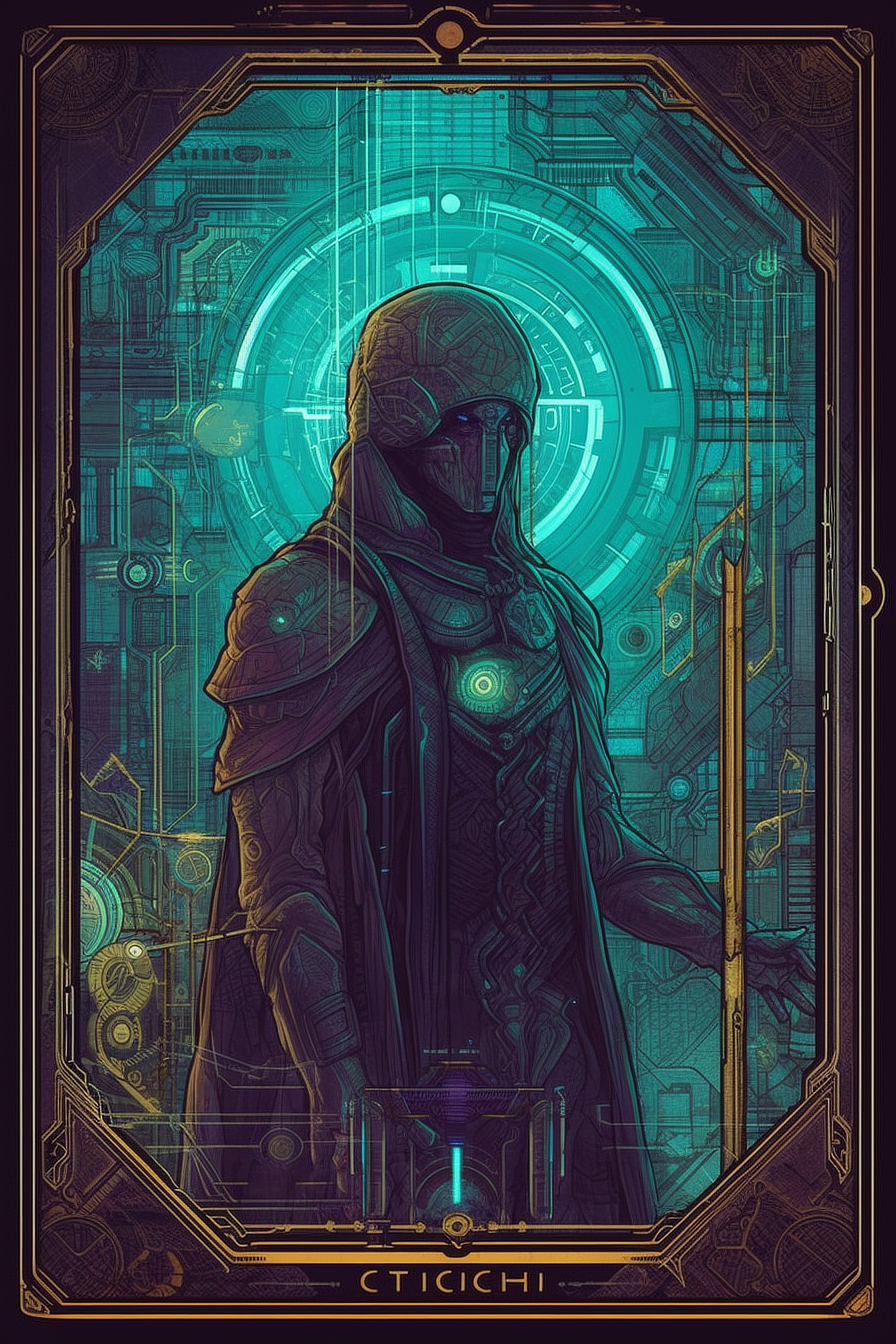 a digital art of a robot