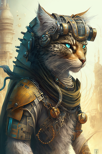 a cat wearing a garment