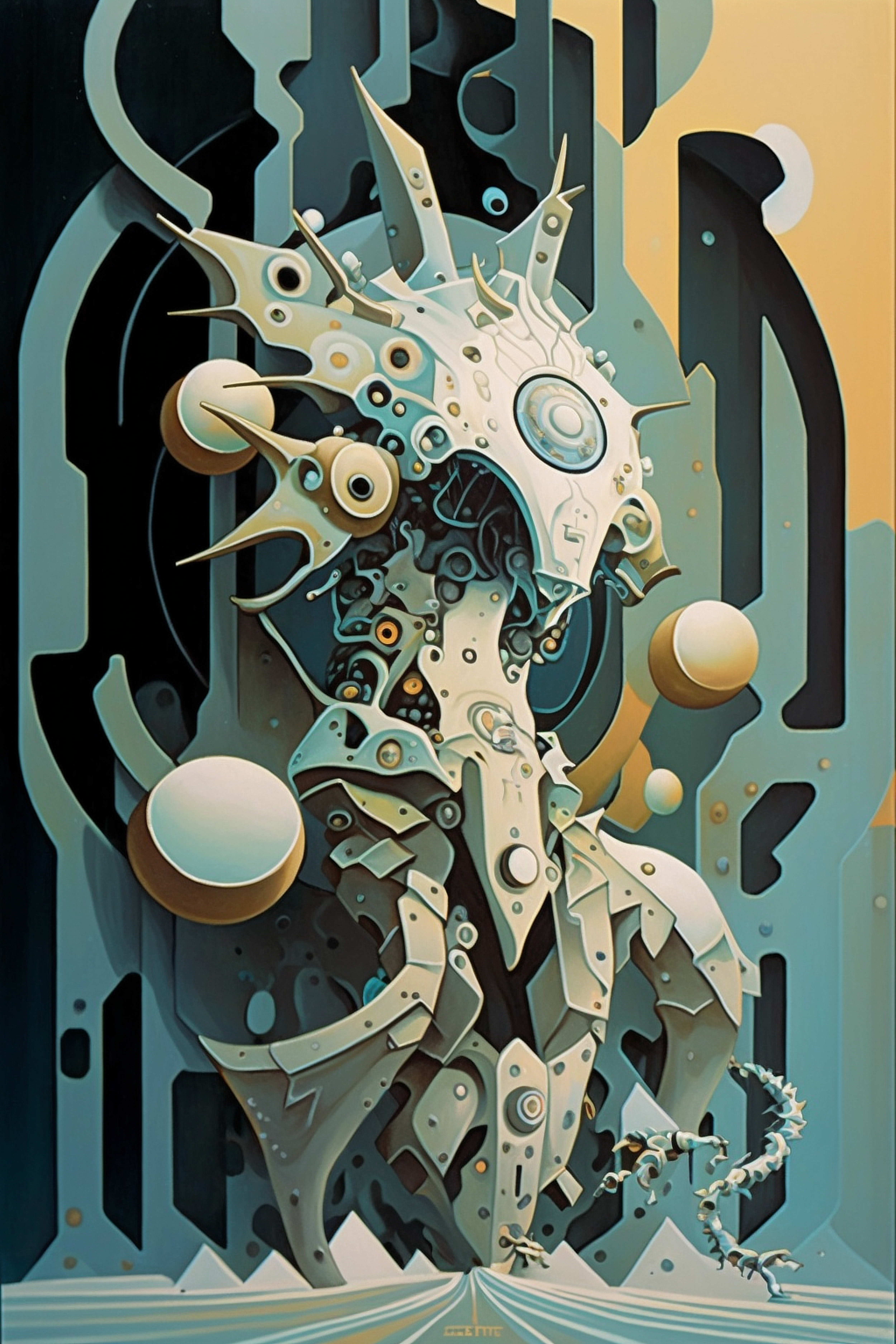 a artwork of a robot