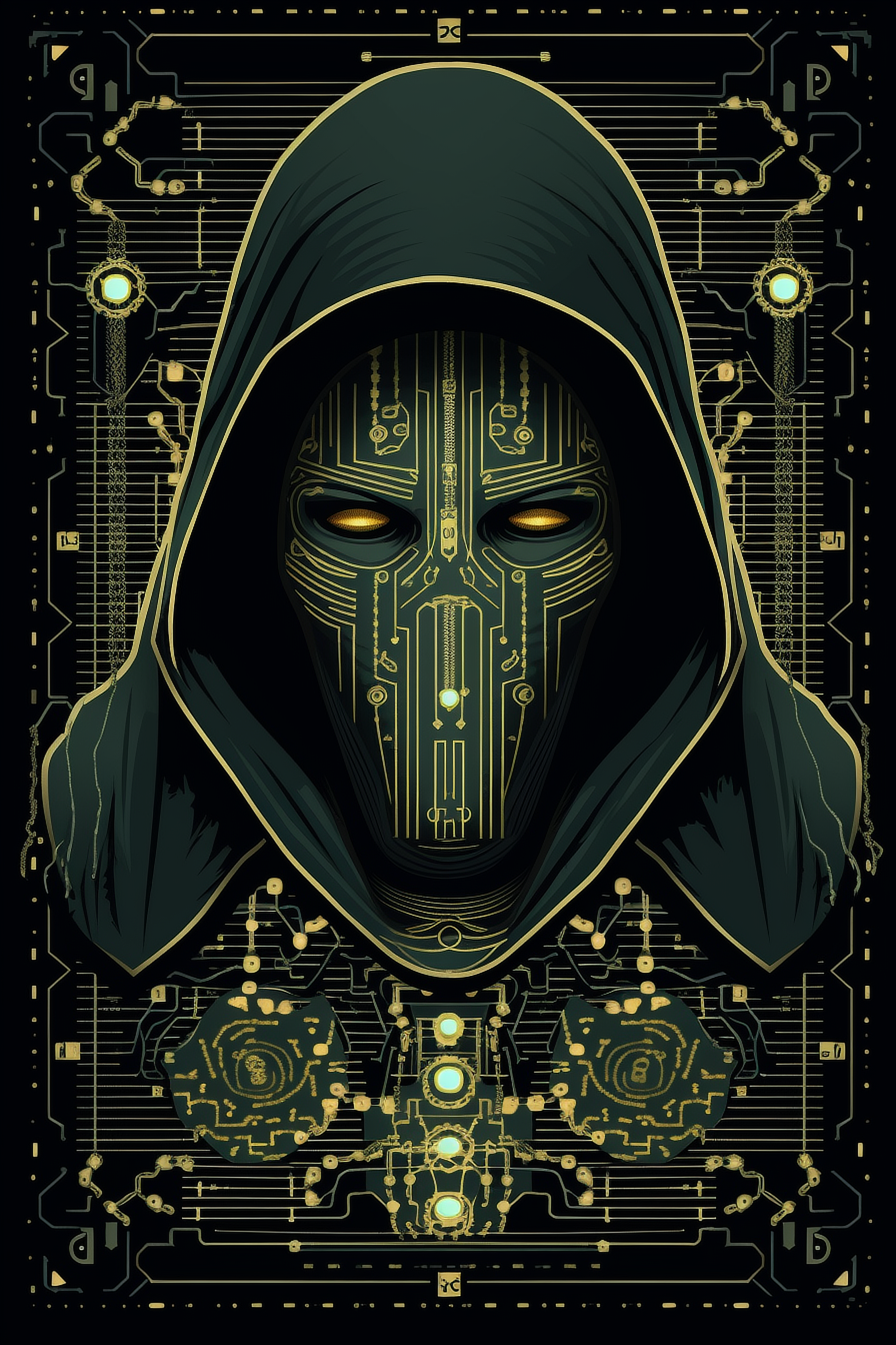 a digital art of a robot