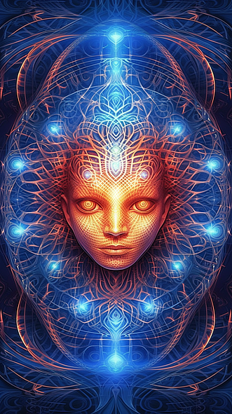 a digital art of a woman's face