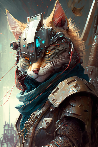 a cat wearing a robot outfit
