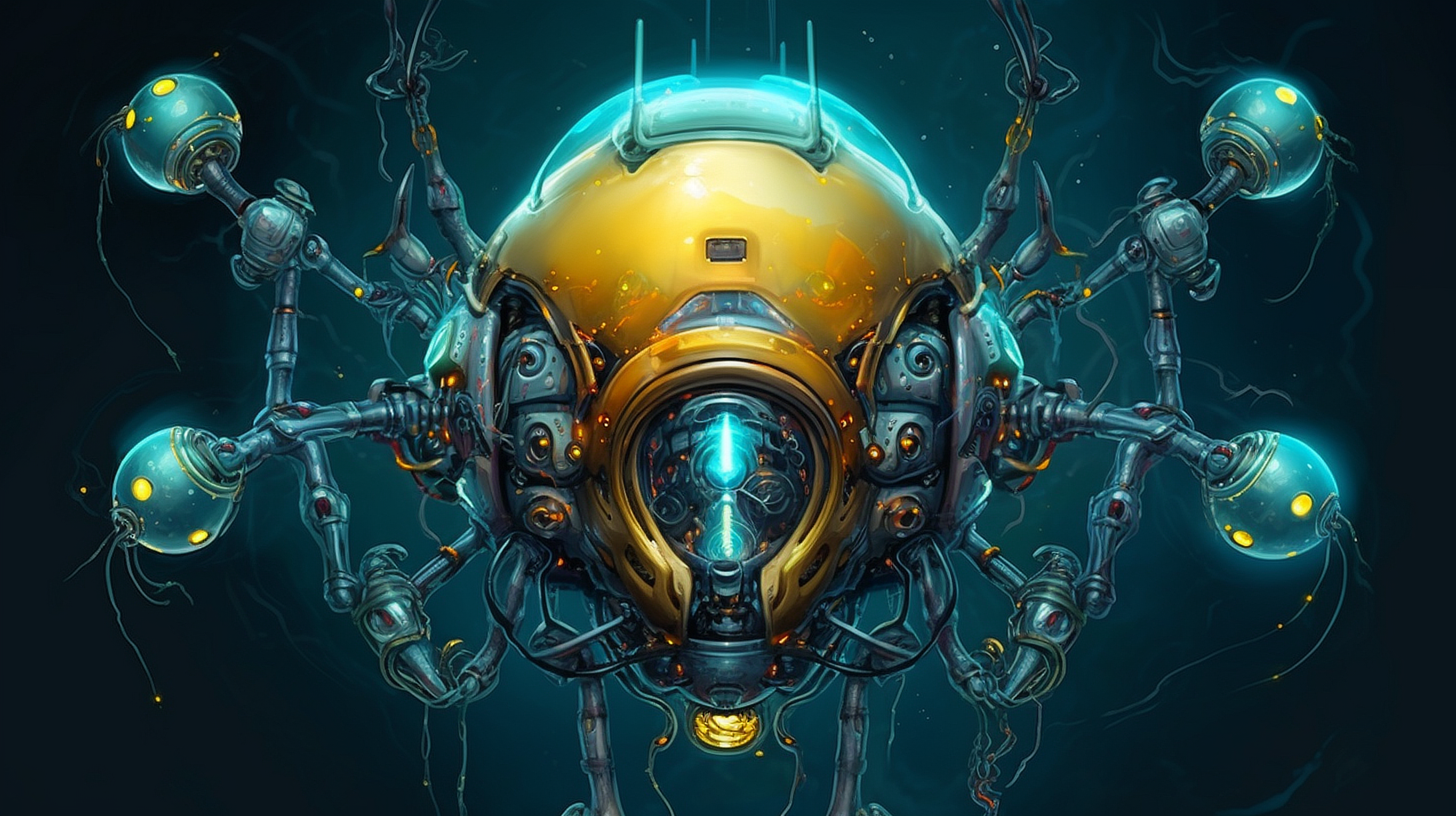 a yellow and blue robot