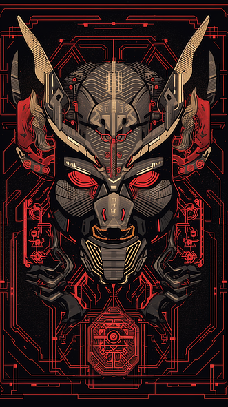 a digital art of a robot