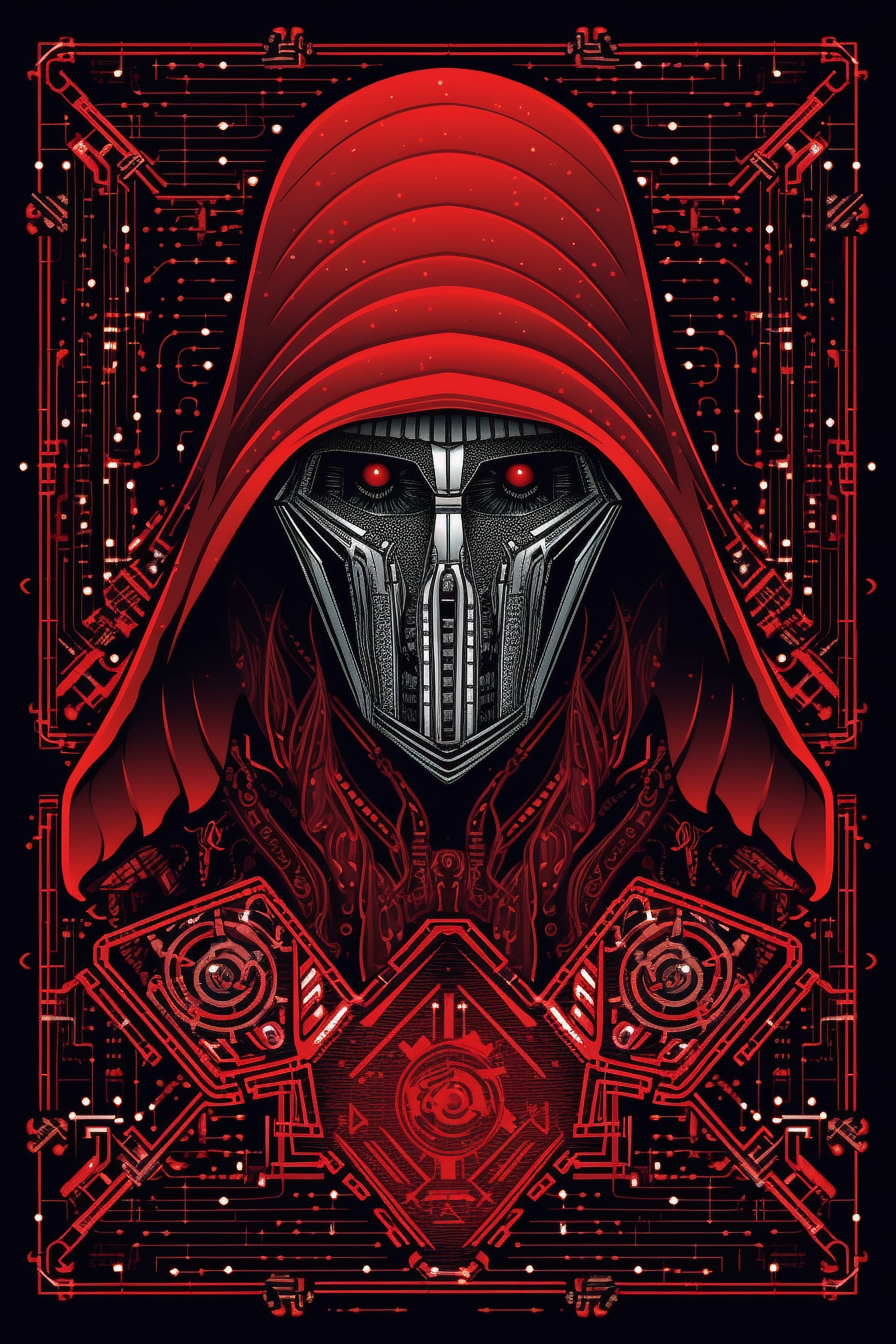 a digital art of a robot