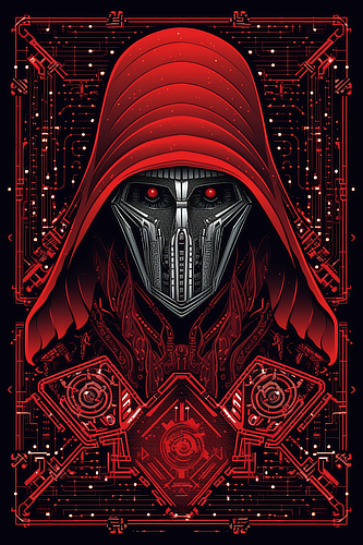 a digital art of a robot