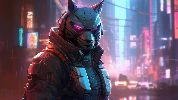 a person in a cat garment