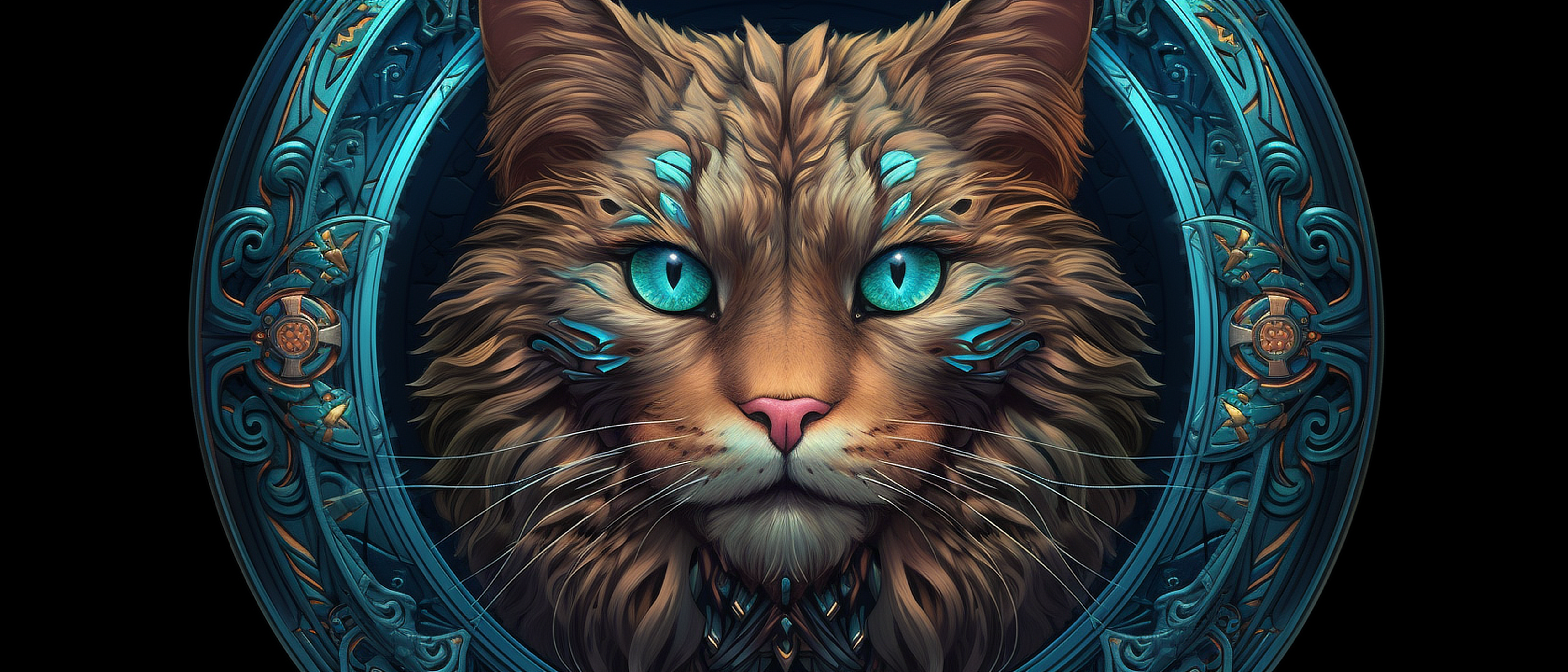 a cat with blue eyes