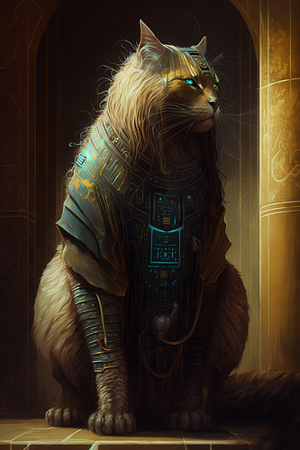 a cat wearing a garment