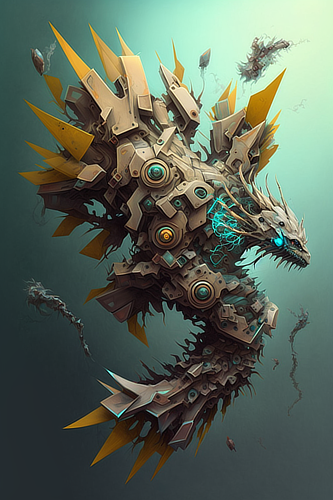 a cartoon of a robot creature