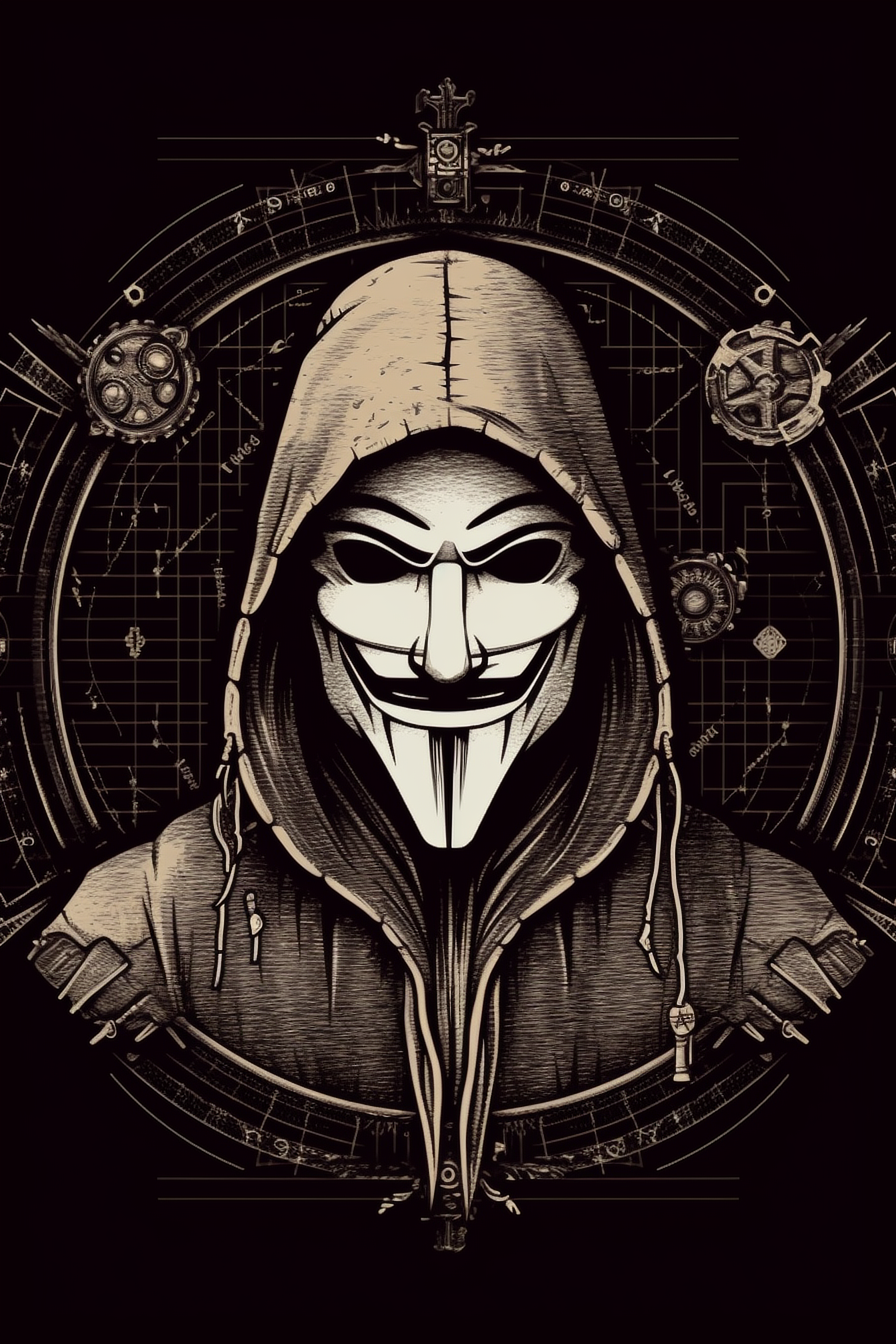 a person wearing a mask