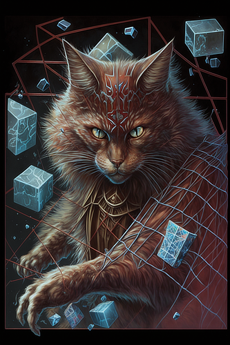 a cat with a tattoo on its arm