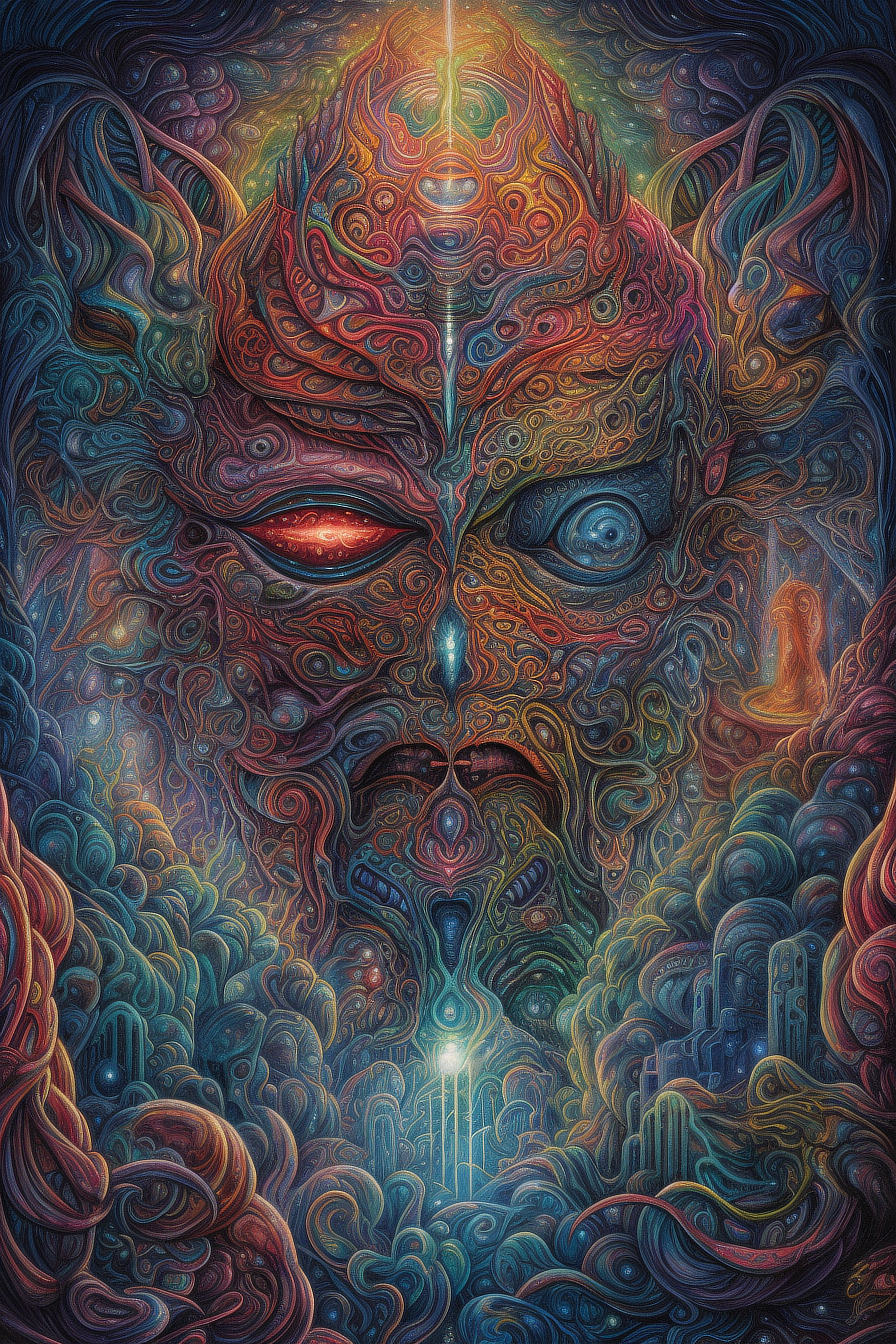 a colorful artwork of a man