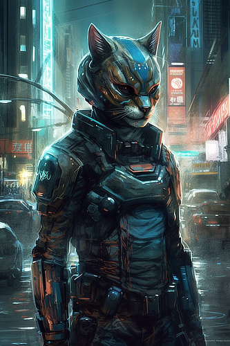 a person wearing a cat garment