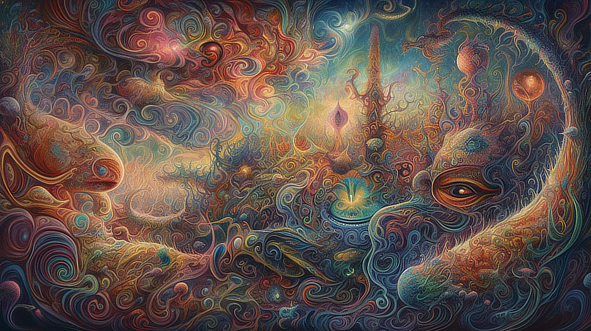 a colorful artwork with swirls and swirls