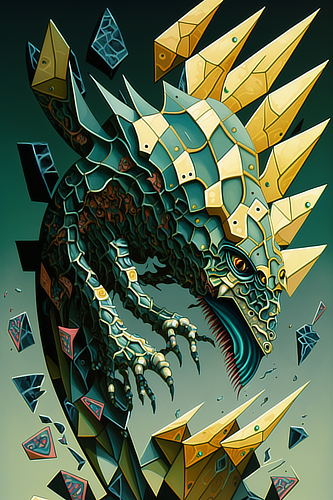 a cartoon of a dragon