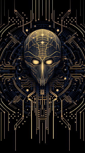 a computer generated image of a skull