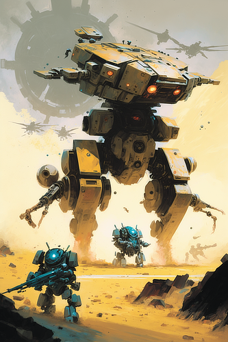 a robot with large legs and large arms