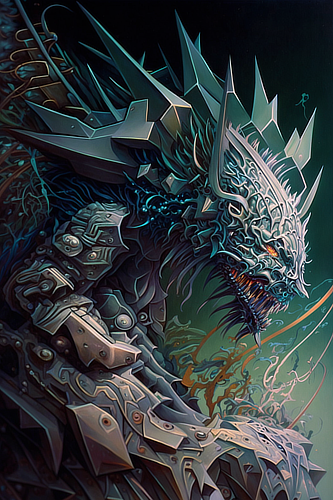 a digital art of a dragon