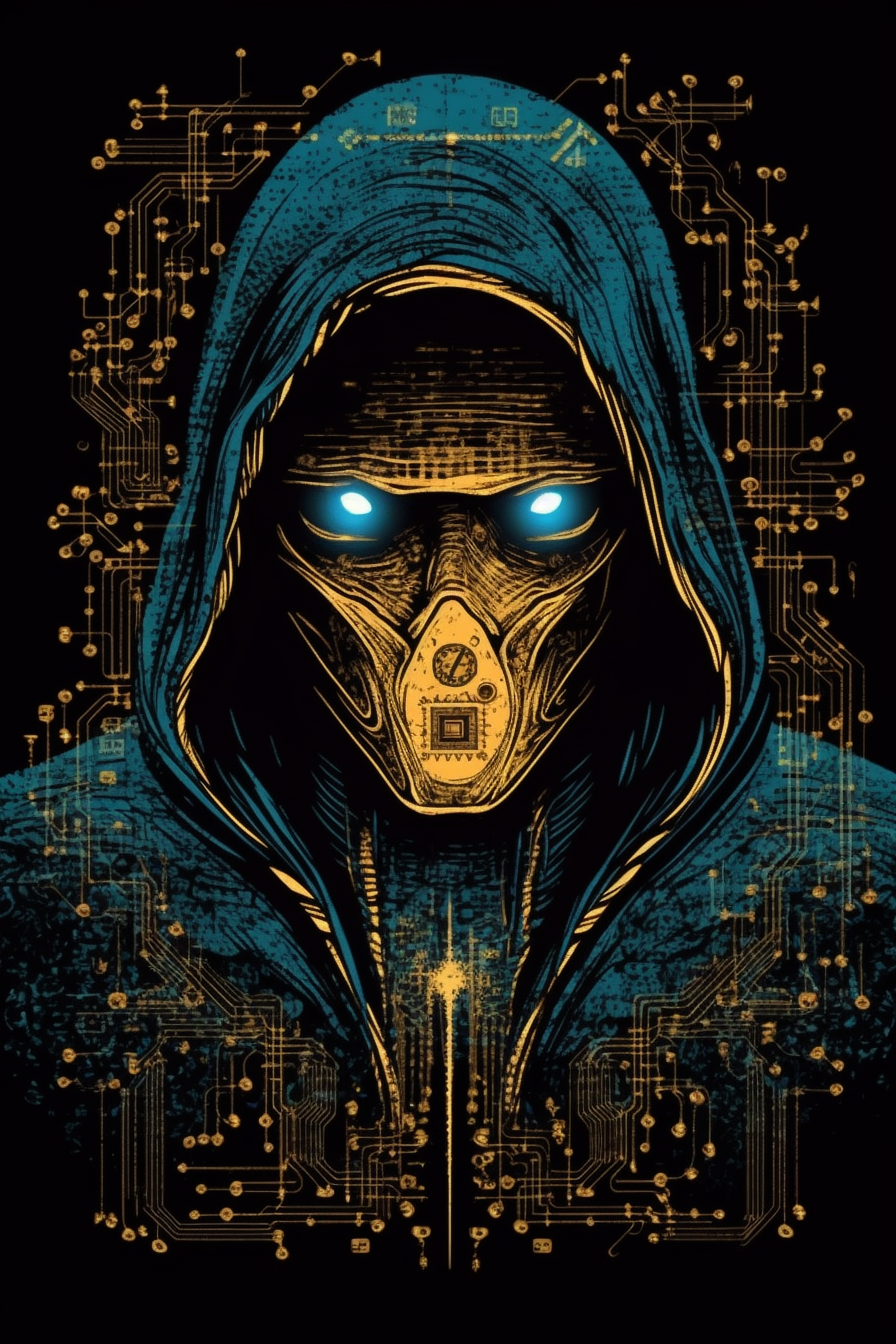 a person wearing a mask