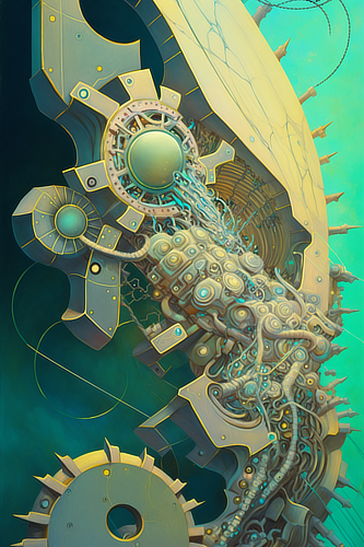 a artwork of a mechanical creature
