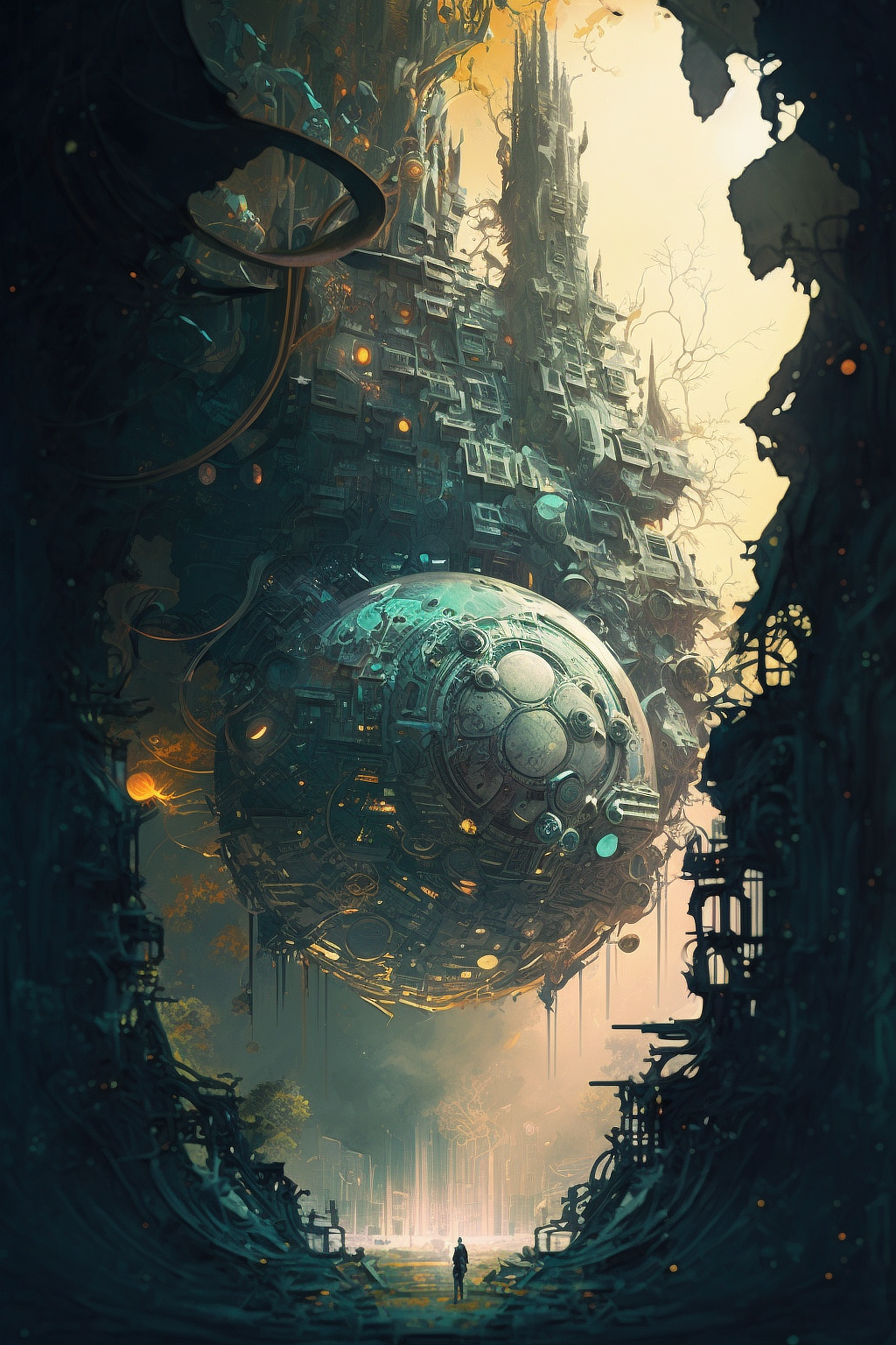 a large round object with a hole in the middle