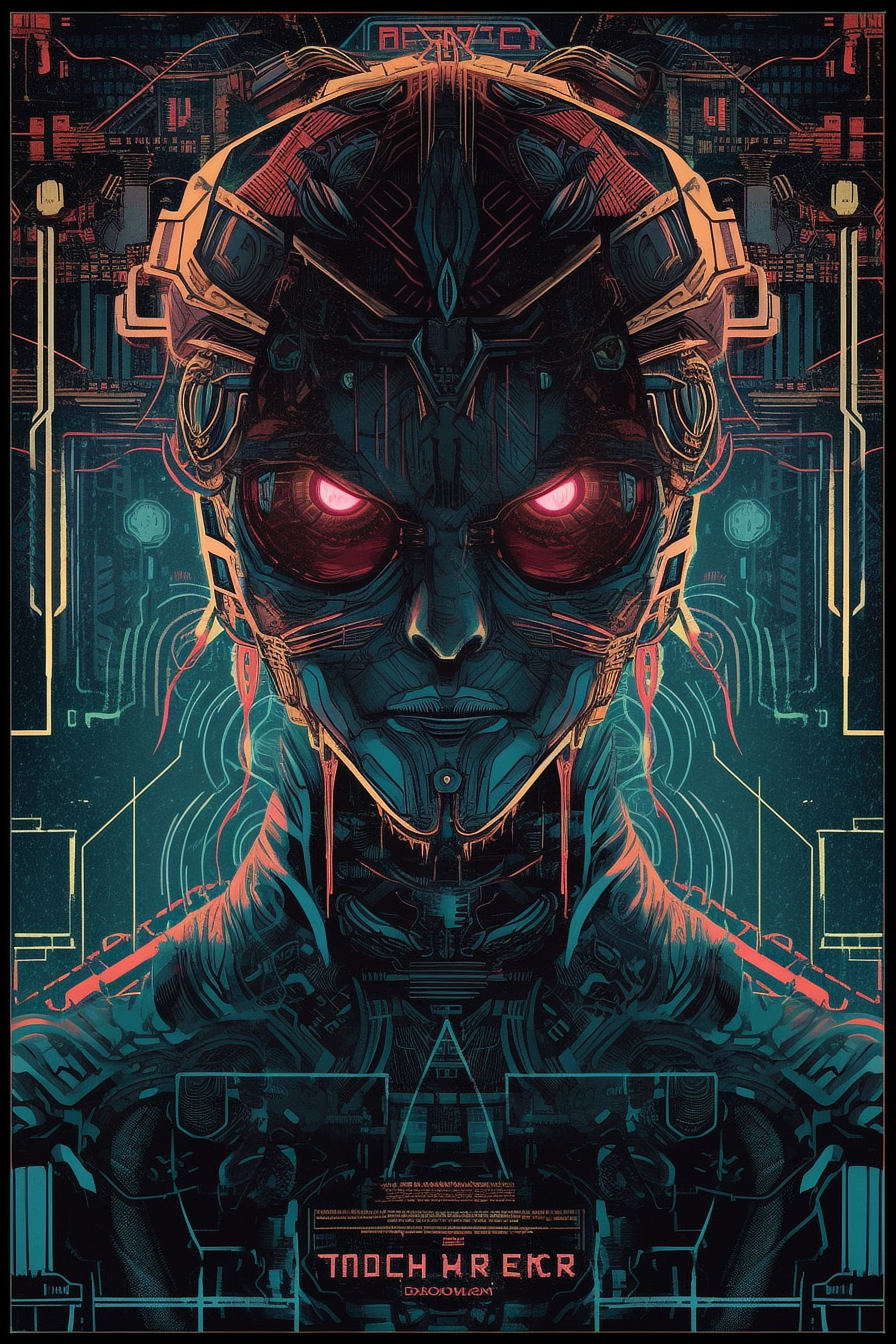 a poster of a robot