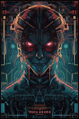 a poster of a robot