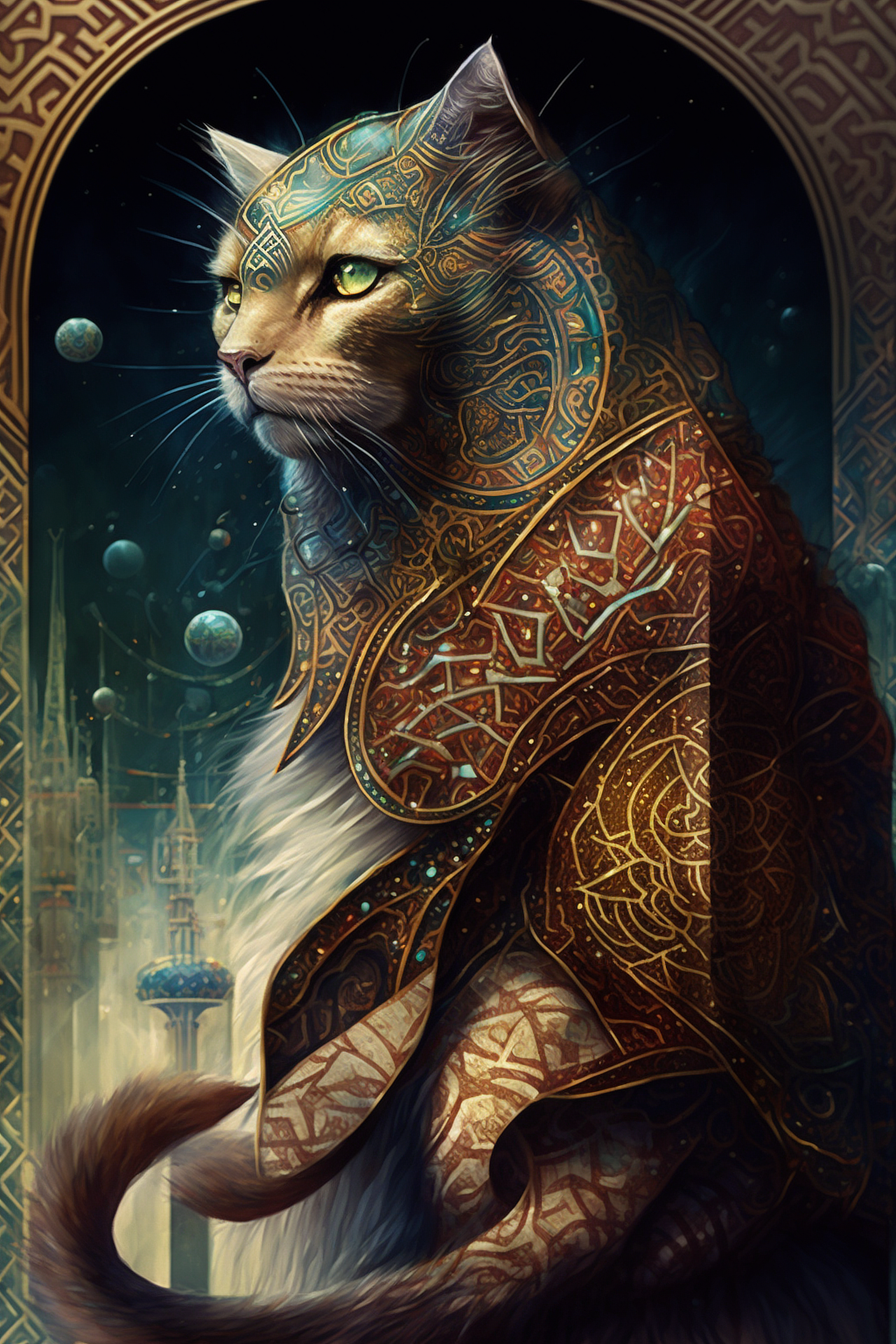 a cat wearing a garment