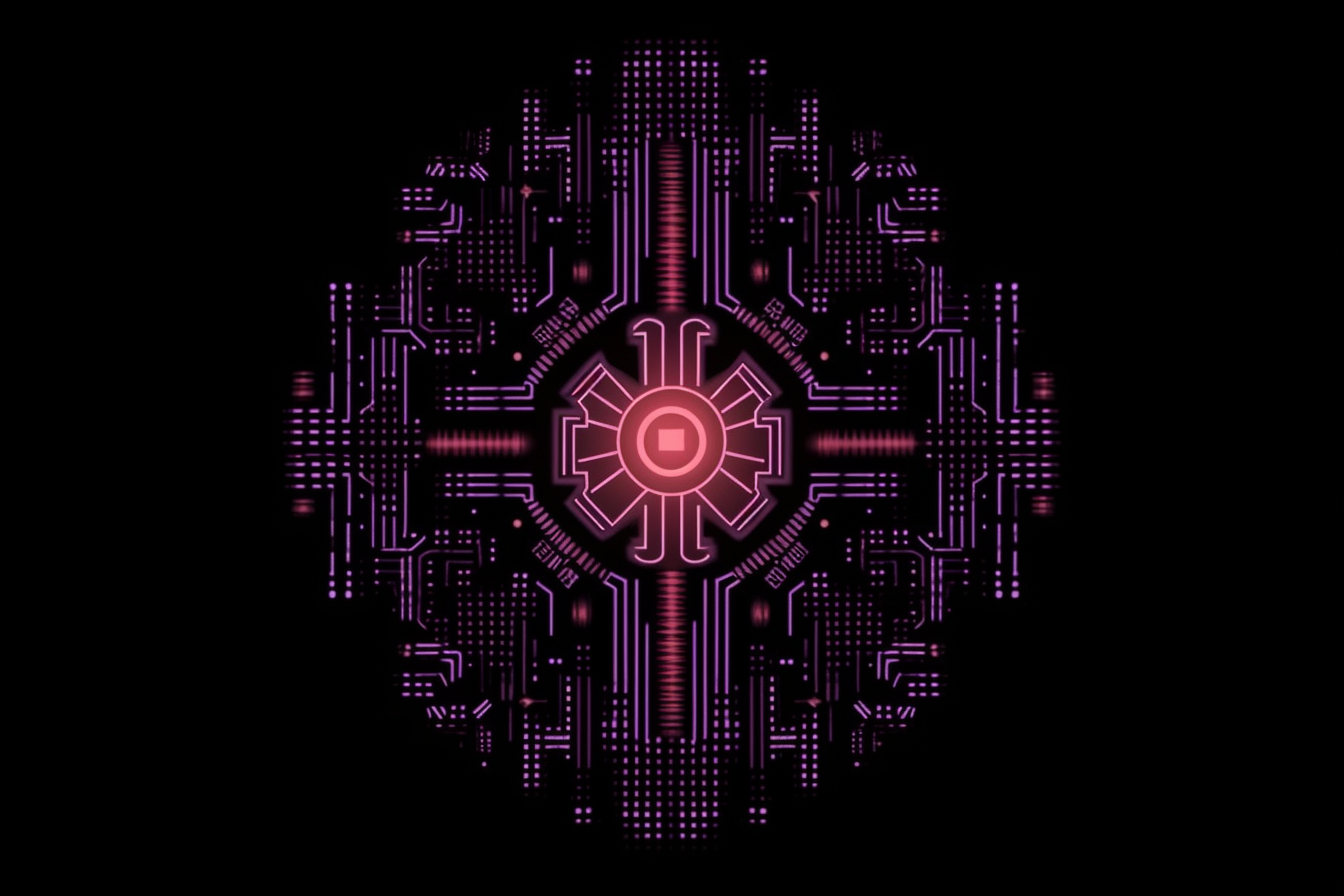 a circular pattern with lines and dots