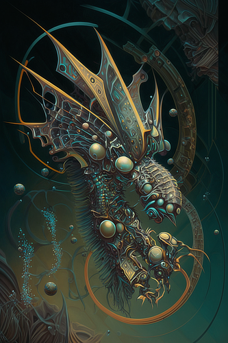 a artwork of a dragon