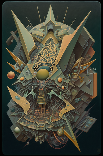 a artwork of a robot